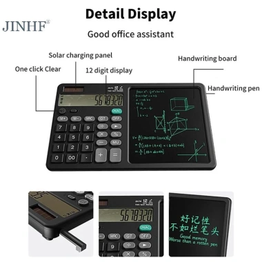 Máy tính khoa học JINHF Wrig di động 12 digit LCD lớn, toán học văn phòng, 306.570₫