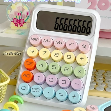 Máy tính màu cầu vồng bàn phím linh hoạt cho sinh viên, kế toán, tài chính – 69.800₫ 2