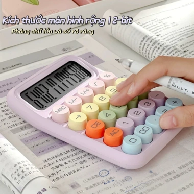 Máy tính màu cầu vồng bàn phím linh hoạt cho sinh viên, kế toán, tài chính – 69.800₫ 3