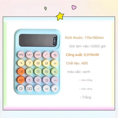 Máy tính màu cầu vồng bàn phím linh hoạt cho sinh viên, kế toán, tài chính – 69.800₫ 6