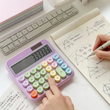 Máy tính màu Dopamine 12 chữ số - Kỹ thuật số, sạc năng lượng mặt trời, đa năng văn phòng, sinh viên - 96.000₫ 6 Máy tính màu Dopamine 12 chữ số - Kỹ thuật số, sạc năng lượng mặt trời, đa năng văn phòng, sinh viên - 96.000₫ 6