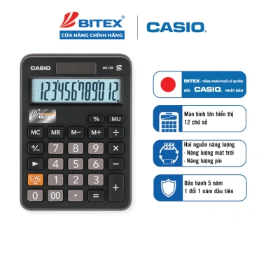 Máy Tính Mini Casio MX-12B 12 Số Chính Hãng - Gọn Nhỏ, Khóa Nảy, Giá Ưu Đãi 192k Máy Tính Mini Casio MX-12B 12 Số Chính Hãng - Gọn Nhỏ, Khóa Nảy, Giá Ưu Đãi 192k