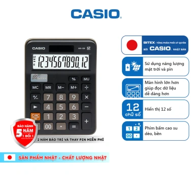 Máy Tính Mini Casio MX-12B 12 Số Chính Hãng - Gọn Nhỏ, Khóa Nảy, Giá Ưu Đãi 192k 2 Máy Tính Mini Casio MX-12B 12 Số Chính Hãng - Gọn Nhỏ, Khóa Nảy, Giá Ưu Đãi 192k 2