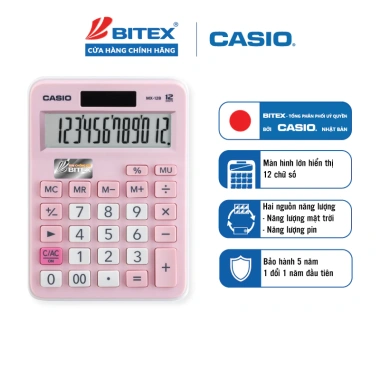Máy Tính Mini Casio MX-12B Pastel Đen - Phím Nảy Êm, Giá Chỉ 192k 5 Máy Tính Mini Casio MX-12B Pastel Đen - Phím Nảy Êm, Giá Chỉ 192k 5