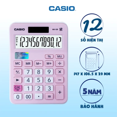 Máy Tính Mini Casio MX-12B Pastel Đen - Phím Nảy Êm, Giá Chỉ 192k 11 Máy Tính Mini Casio MX-12B Pastel Đen - Phím Nảy Êm, Giá Chỉ 192k 11