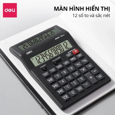 Máy tính tiền Deli 2 màn hình 12 số LCD rõ nét, bảo hành 3 năm, giá 215.000₫ 3 Máy tính tiền Deli 2 màn hình 12 số LCD rõ nét, bảo hành 3 năm, giá 215.000₫ 3
