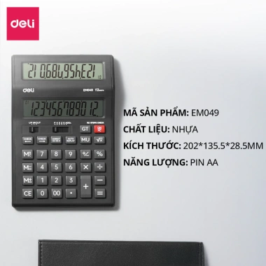 Máy tính tiền Deli 2 màn hình 12 số LCD rõ nét, bảo hành 3 năm, giá 215.000₫ 8 Máy tính tiền Deli 2 màn hình 12 số LCD rõ nét, bảo hành 3 năm, giá 215.000₫ 8