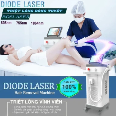 Máy triệt lông Diode laser Boslaser HR-10 - Lạnh, Vĩnh viễn, Giá ưu đãi 68.5 triệu
