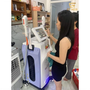 Máy Triệt Lông Hera 2in1 Tay Triệt & Trẻ Hóa Bảo hành 24 tháng Giá 18 triệu