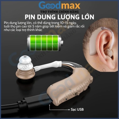 Máy Trợ Thính GOODMAX GM-105E Đeo Vành Tai – Bảo Hành 24 Tháng, Giá 680.000 VNĐ 4