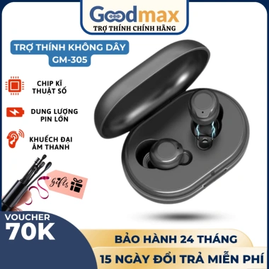 Máy trợ thính không dây siêu nhỏ GOODMAX GM-305 - Bảo hành 24 tháng, giảm giá