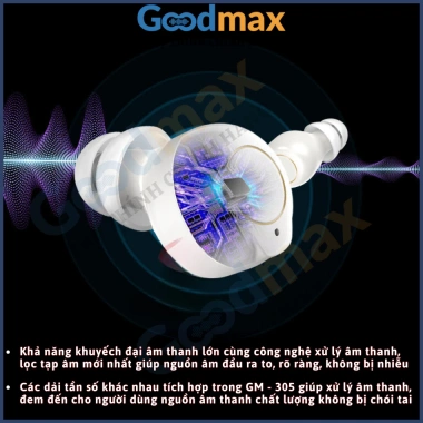 Máy trợ thính không dây siêu nhỏ GOODMAX GM-305 - Bảo hành 24 tháng, giảm giá 4 Máy trợ thính không dây siêu nhỏ GOODMAX GM-305 - Bảo hành 24 tháng, giảm giá 4