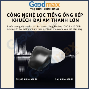 Máy trợ thính không dây siêu nhỏ GOODMAX GM-305 - Bảo hành 24 tháng, giảm giá