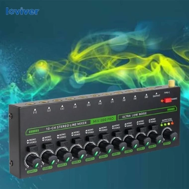 Máy trộn âm thanh DJ Mixer 10 kênh, micro, bàn phím, Podcast - giảm 18%