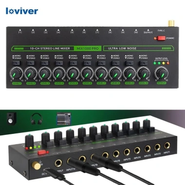 Máy trộn âm thanh DJ Mixer 10 kênh, micro, bàn phím, Podcast - giảm 18% 2