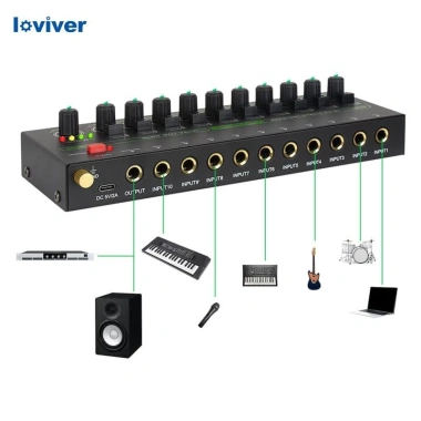Máy trộn âm thanh DJ Mixer 10 kênh, micro, bàn phím, Podcast - giảm 18% 3