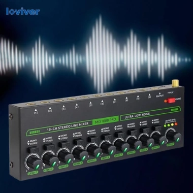 Máy trộn âm thanh DJ Mixer 10 kênh, micro, bàn phím, Podcast - giảm 18% 5