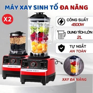Máy trộn thực phẩm đa năng, ép trái cây, nghiền thịt cá, rau - Cốc đôi, giá 541k