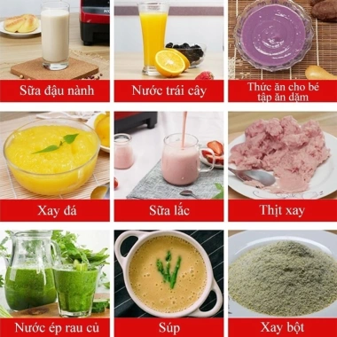 Máy trộn thực phẩm đa năng, ép trái cây, nghiền thịt cá, rau - Cốc đôi, giá 541k 6