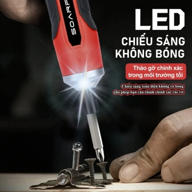 Máy Vặn Ốc Vít Điện 4.0V 350rpm Đầu 6.35mm - Giá 95.000, Tặng Hộp Phụ Kiện 7