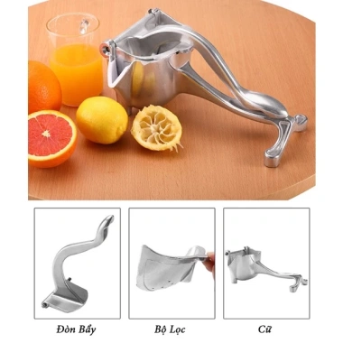 Máy vắt cam cầm tay nhôm siêu bền, chống gỉ sét - ép nước rau củ, hoa quả, trái cây