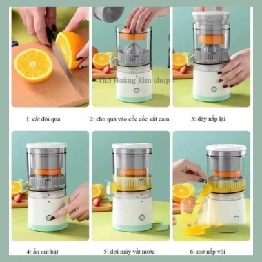Máy vắt cam tự động USB, ép cam nhanh, pin sạc, Citrus Juicer chỉ 185.000 VNĐ 9
