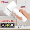 Máy vệ sinh cầm tay 1.500mAh, chống nước IPX6, bàn chải không dây - 125k