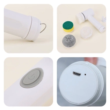 Máy vệ sinh cầm tay 1.500mAh, chống nước IPX6, bàn chải không dây - 125k