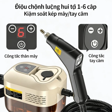 Máy vệ sinh hơi nước 220V 1.500W di động, nhiệt 105°C, xoá vết bẩn lâu ngày - 719.000₫ 9