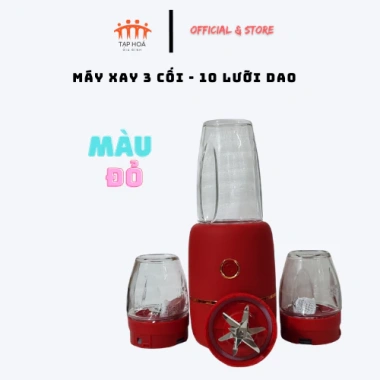 Máy xay 3 cối 10 lưỡi dao - Xay đồ ăn dặm bé nhanh, bảo hành 12 tháng, giảm 18% 10