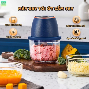Máy xay 6 lưỡi mini đa năng - Xay cực mạnh, xay thịt, rau, củ, quả - Giá 67.000₫