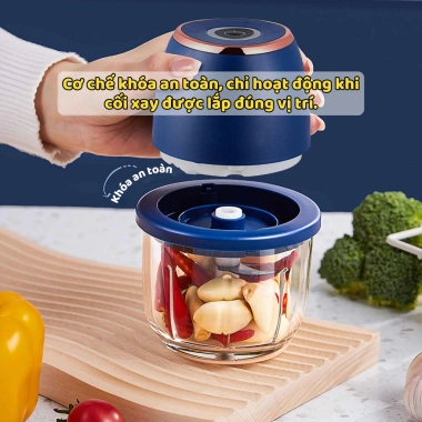 Máy xay 6 lưỡi mini đa năng - Xay cực mạnh, xay thịt, rau, củ, quả - Giá 67.000₫
