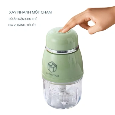 Máy xay ăn dặm 6 lưỡi cối thủy tinh 300ml đa năng cầm tay - Giá ưu đãi 135k
