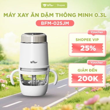 Máy Xay Ăn Dặm Bear BFM 025JM 0.3L - 8 Lưỡi Dao Inox 316 Cầm Tay Xay Nhuyễn