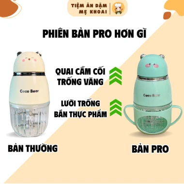 Máy Xay Ăn Dặm Coco Bear 8 Lưỡi - Cối Thủy Tinh 300ml, Xay Thịt, Cháo, Sinh Tố, Rau Củ - Giá 320.000₫ 2