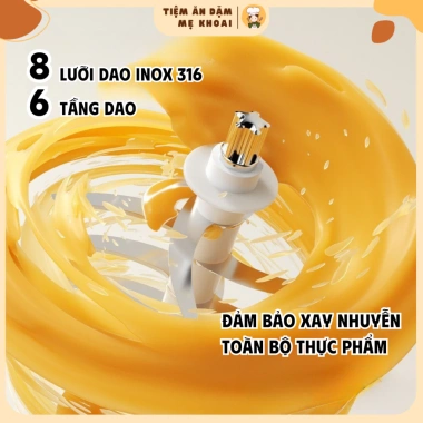 Máy Xay Ăn Dặm Coco Bear 8 Lưỡi - Cối Thủy Tinh 300ml, Xay Thịt, Cháo, Sinh Tố, Rau Củ - Giá 320.000₫ 6