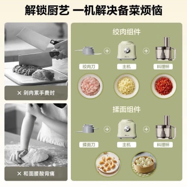 Máy xay Bear LLJ-E15L2 xay thịt, trộn bột, cắt lát, thái sợi rau củ - Bảo hành 18 tháng, giá 1.099.000₫ 7