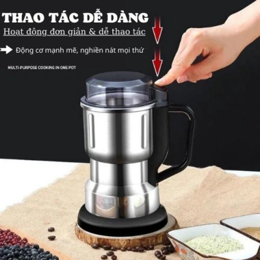 Máy Xay Bột Khô GVQ 300W 8 Lưỡi Dao Đa Năng - Nghiền Đồ Khô, Cà Phê, Ngũ Cốc, Gia Vị