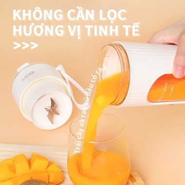 Máy xay cầm tay 340ml - 14 lưỡi dao thép, LED, xay đá, ép trái cây, quà sinh nhật - 268k