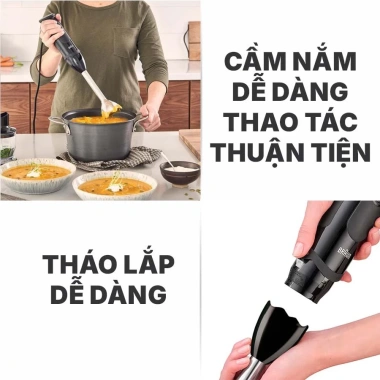 Máy Xay Cầm Tay Braun MQ5.235 - Xay Sinh Tố, Thịt, Gia Vị, Bảo Hành 2 Năm, 1.489.000₫