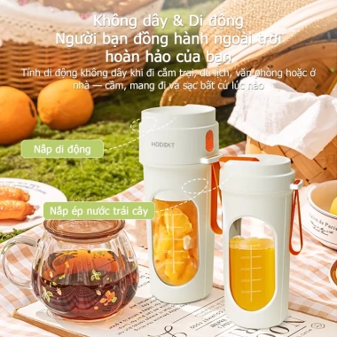 Máy Xay Cầm Tay HODEKT 400ml - Xay Trái Cây, Ép Nước, Xay Rau Củ, Sạc Tiện Dụng, 249k 5