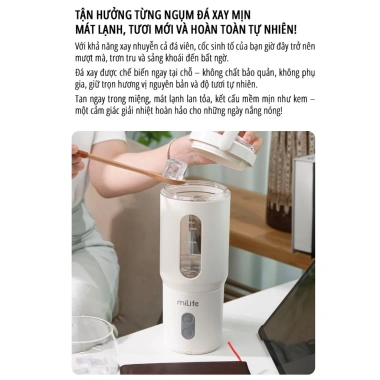 Máy xay cầm tay miLife 600ml - Lưỡi inox 304, xay đá viên, giảm giá 459.000₫ 2 Máy xay cầm tay miLife 600ml - Lưỡi inox 304, xay đá viên, giảm giá 459.000₫ 2