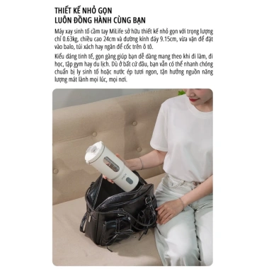 Máy xay cầm tay miLife 600ml - Lưỡi inox 304, xay đá viên, giảm giá 459.000₫