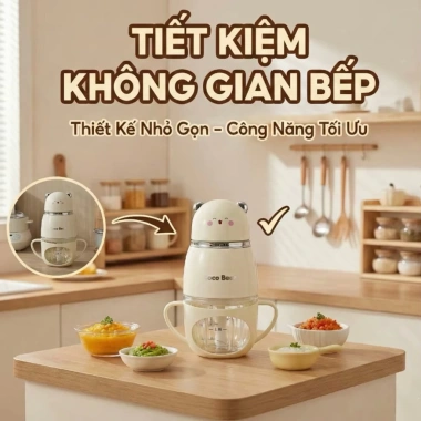 Máy Xay Coco Bear Mimi 8 Lưỡi Dao - Ăn Dặm Nhuyễn Cho Bé, Giá Ưu Đãi 310.000₫
