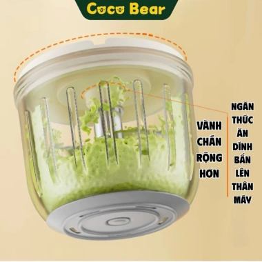 Máy Xay Coco Bear Mimi 8 Lưỡi Dao - Ăn Dặm Nhuyễn Cho Bé, Giá Ưu Đãi 310.000₫