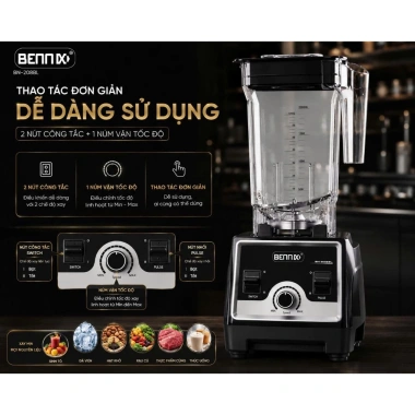 Máy Xay Công Nghiệp 2.200W Bennix BN-206BL 2L - Giá chỉ 2.000.000, Bảo hành 12 tháng 7 Máy Xay Công Nghiệp 2.200W Bennix BN-206BL 2L - Giá chỉ 2.000.000, Bảo hành 12 tháng 7