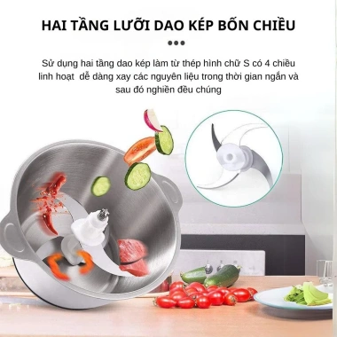 Máy xay đa năng 2L INOX SOKANY SK-6.028 lưỡi dao 2 tầng, giá 340.000 VND