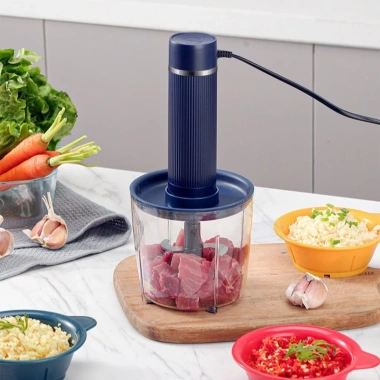 Máy Xay Đa Năng 4 Cối 2 Lưỡi Dao – Xay Thịt, Tỏi Ớt, Gia Vị, Rau Củ, Ăn Dặm Bé