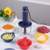 Máy Xay Đa Năng 4 Cối 2 Lưỡi Dao – Xay Thịt, Tỏi Ớt, Gia Vị, Rau Củ, Ăn Dặm Bé 2