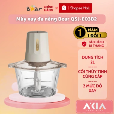 Máy xay đa năng Bear QSJ-E03B2 2L cối thủy tinh, 2 mức độ, bảo hành 18 tháng - 519.000đ 2